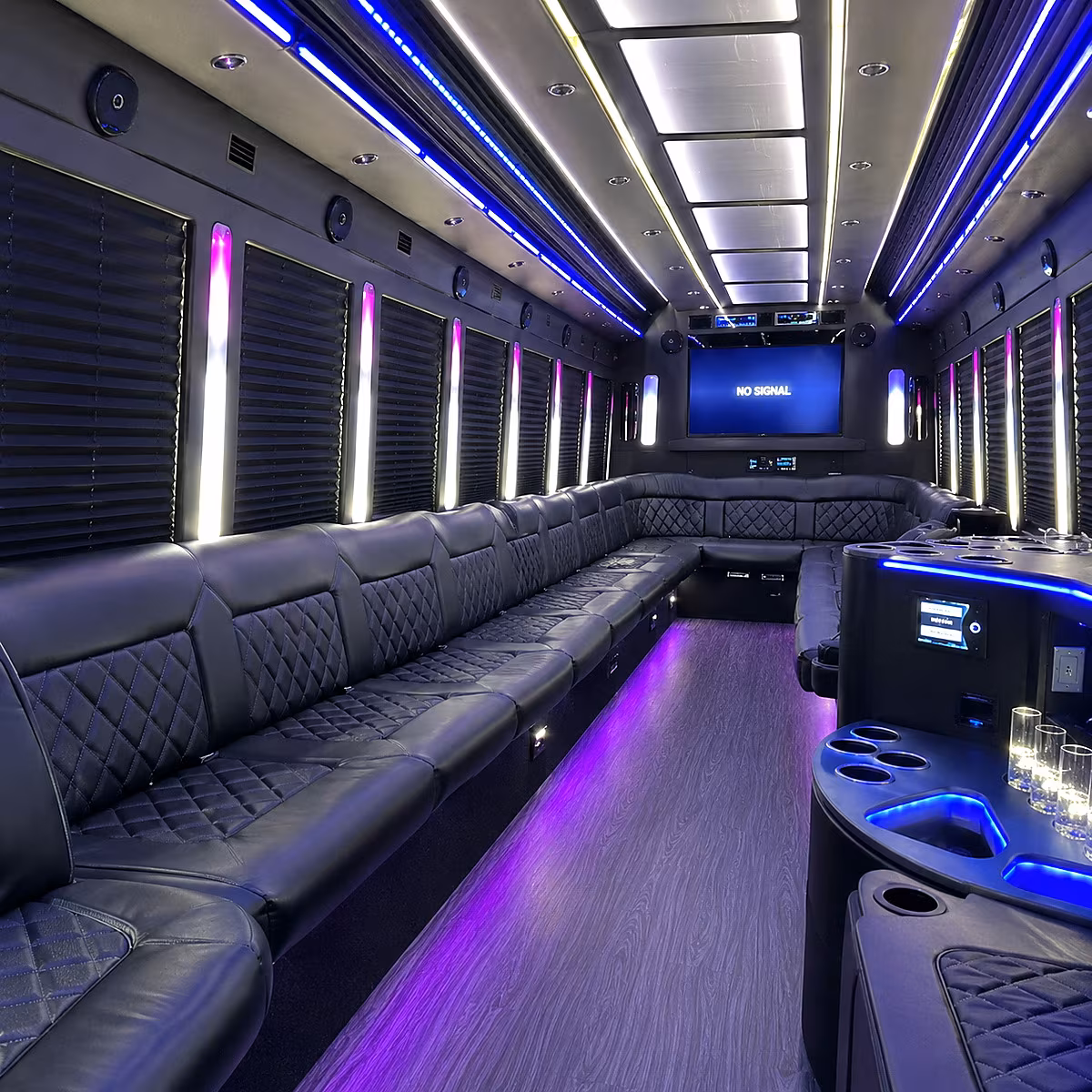 norman 30 passenger party bus inside