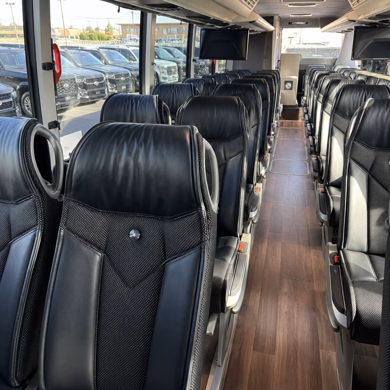 norman charter bus rental interior